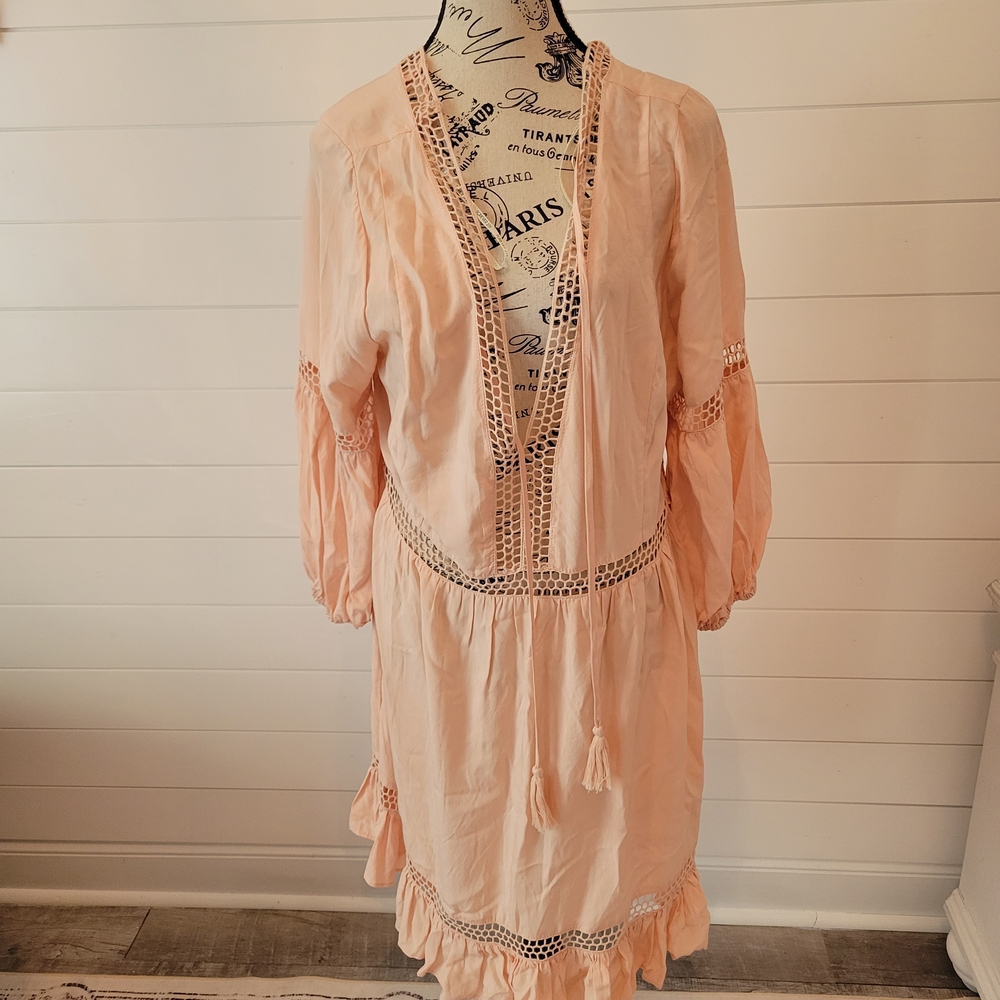 Forever 21 Blush Pink Top with Crochet Detail